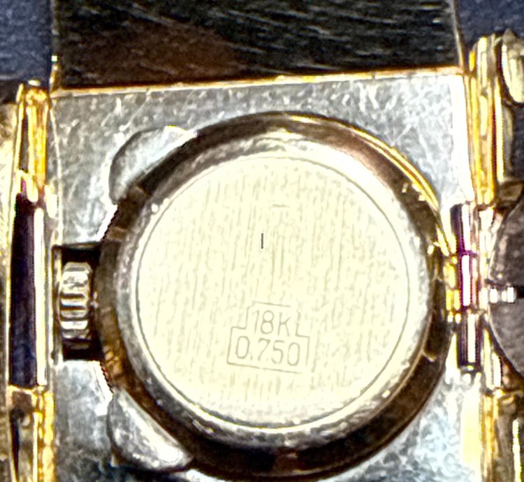 Omega Classic Brazalete Nido Brazalete Con Reloj Oculto Oro 18 Vintage