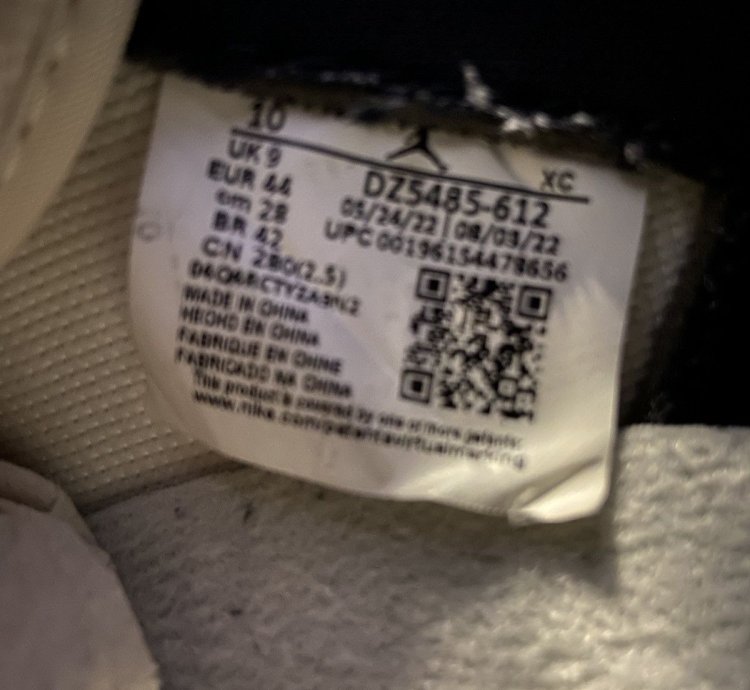 Size 10 Air Jordan 1 High Lost Found