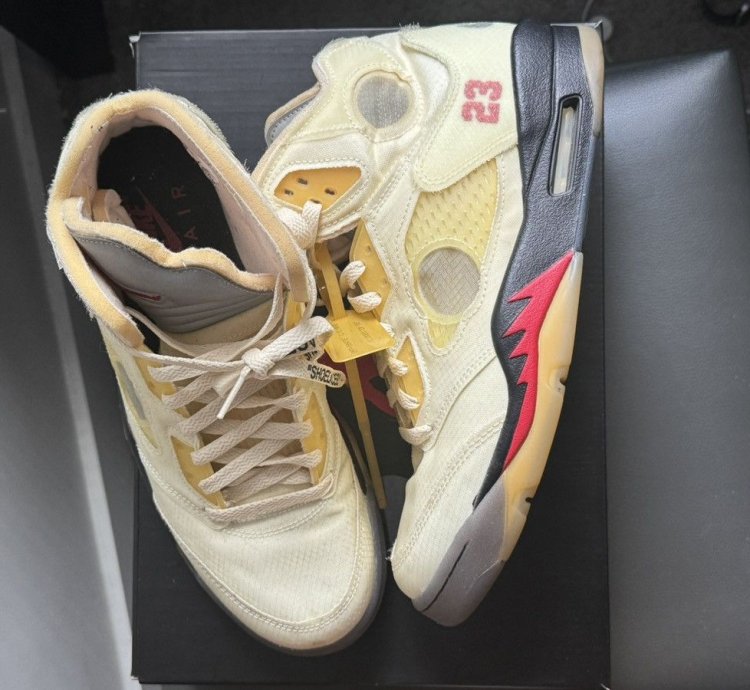 Size 10 Off-white Jordan 5
