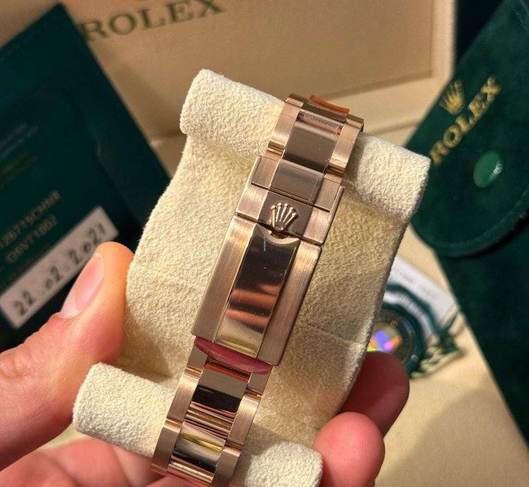 Rolex Gmt-master Ii Rose Gold 126715chnr Nos Full Stickers 2021