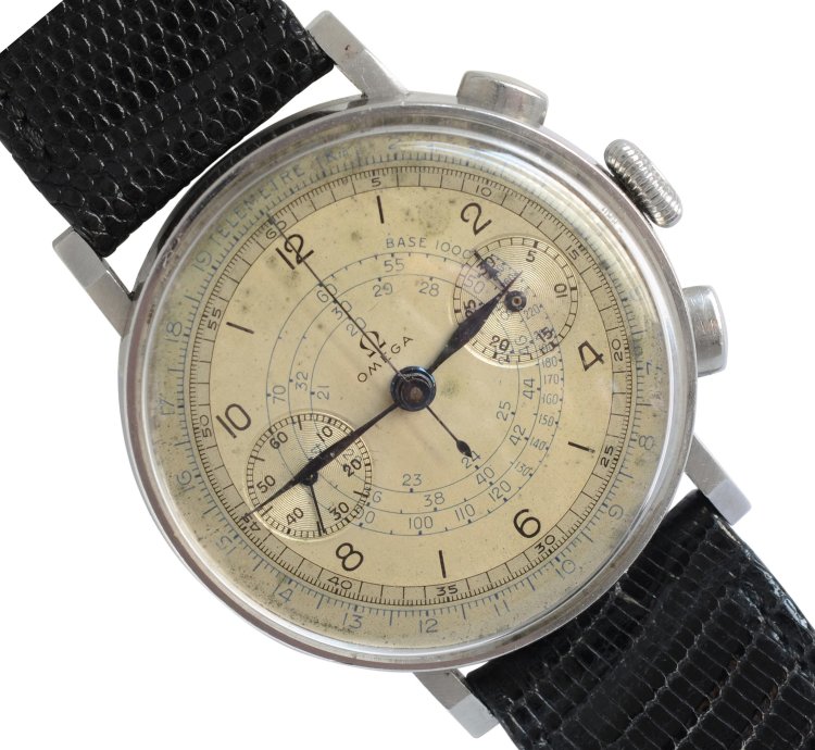 Omega Classic Chronograph Ck 987 Staybrite Silver Dial Caliber 33 3 Chro 1941