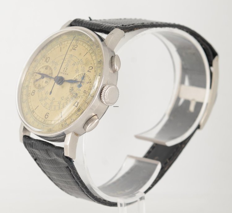 Omega Classic Chronograph Ck 987 Staybrite Silver Dial Caliber 33 3 Chro 1941