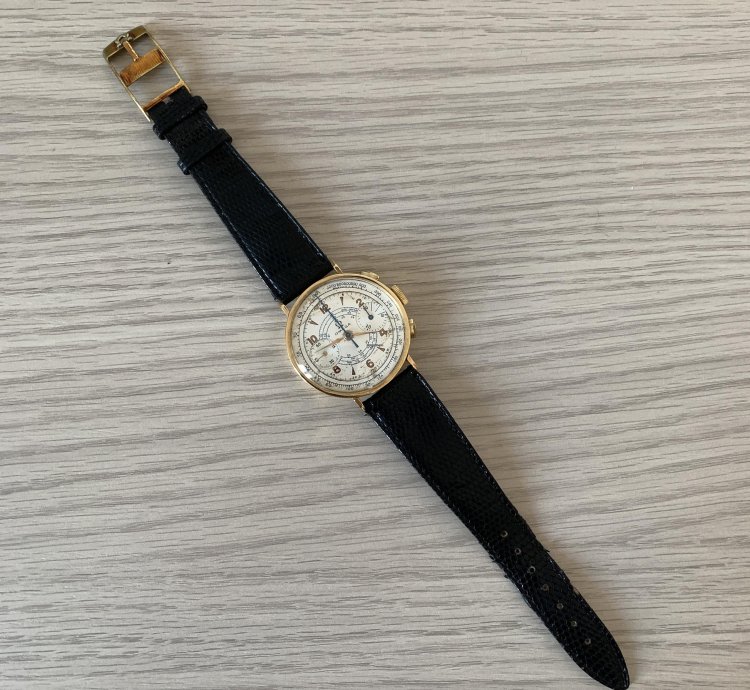Omega Classic Chronograph Oversize 37mm Caliber 33 3 Chro Yellow Gold 18kt 1941