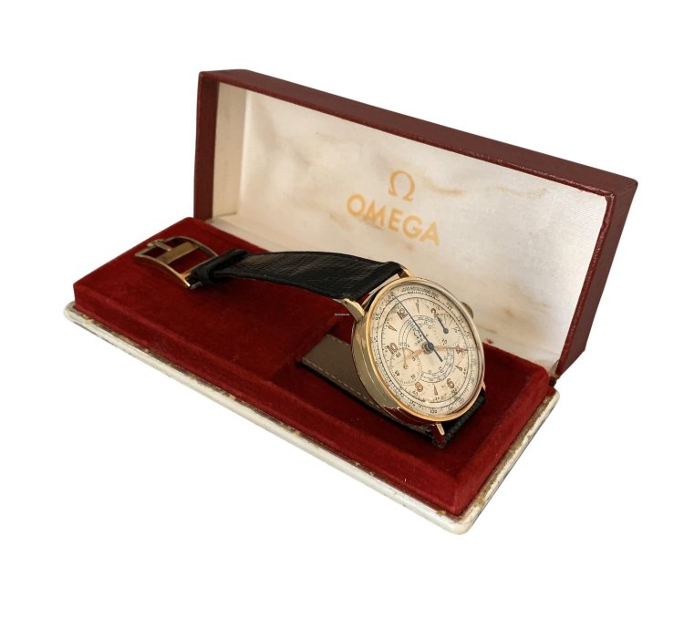 Omega Classic Chronograph Oversize 37mm Caliber 33 3 Chro Yellow Gold 18kt 1941