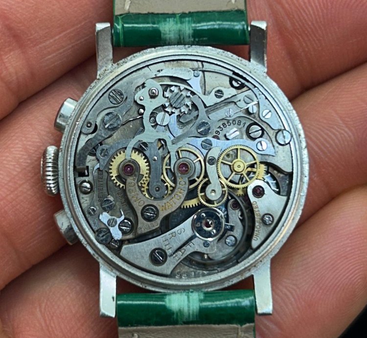 Omega Classic Ck 2078 Rare And Attractive Stainless Steel Chronograph Wristwatch