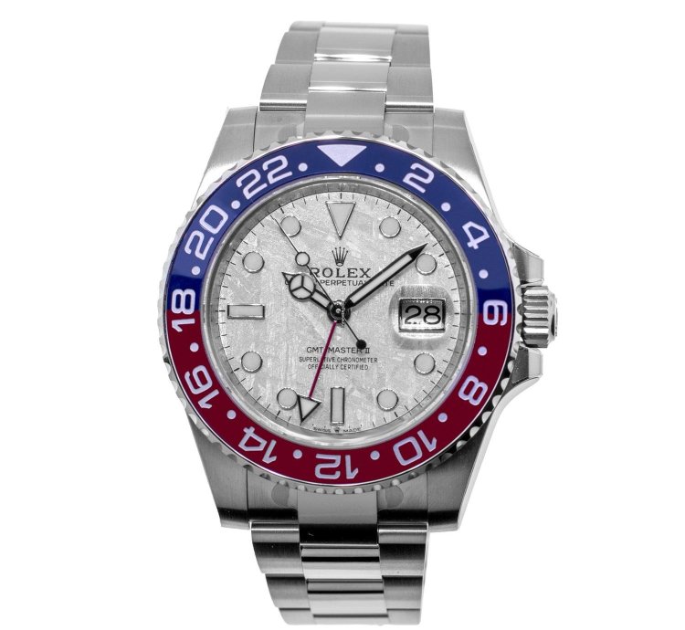 Rolex Gmt-master Ii Superman 40mm White Gold Meteorite Dial Red Blue Bezel 126719blro