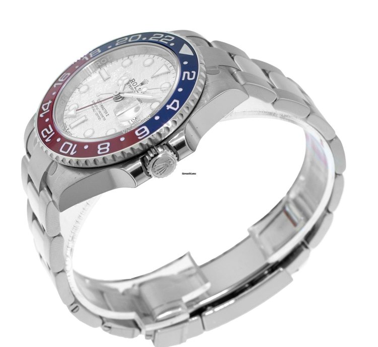 Rolex Gmt-master Ii Superman 40mm White Gold Meteorite Dial Red Blue Bezel 126719blro