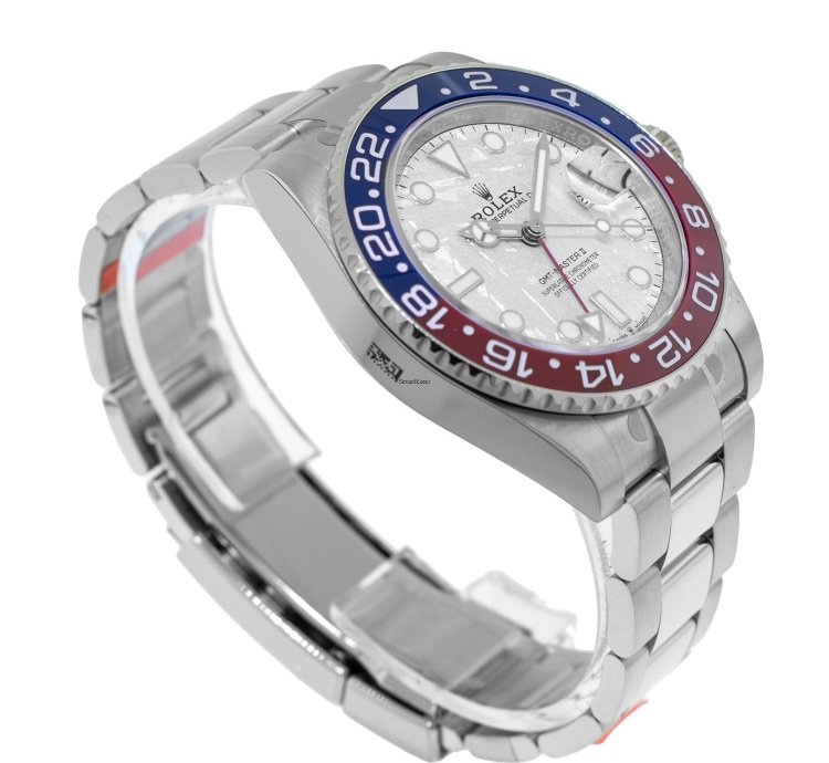 Rolex Gmt-master Ii Superman 40mm White Gold Meteorite Dial Red Blue Bezel 126719blro