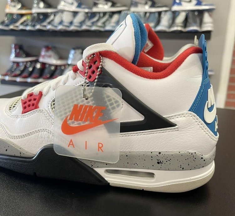 Size 11 - Jordan 4 Retro What The 4 Fire Red Military Blue