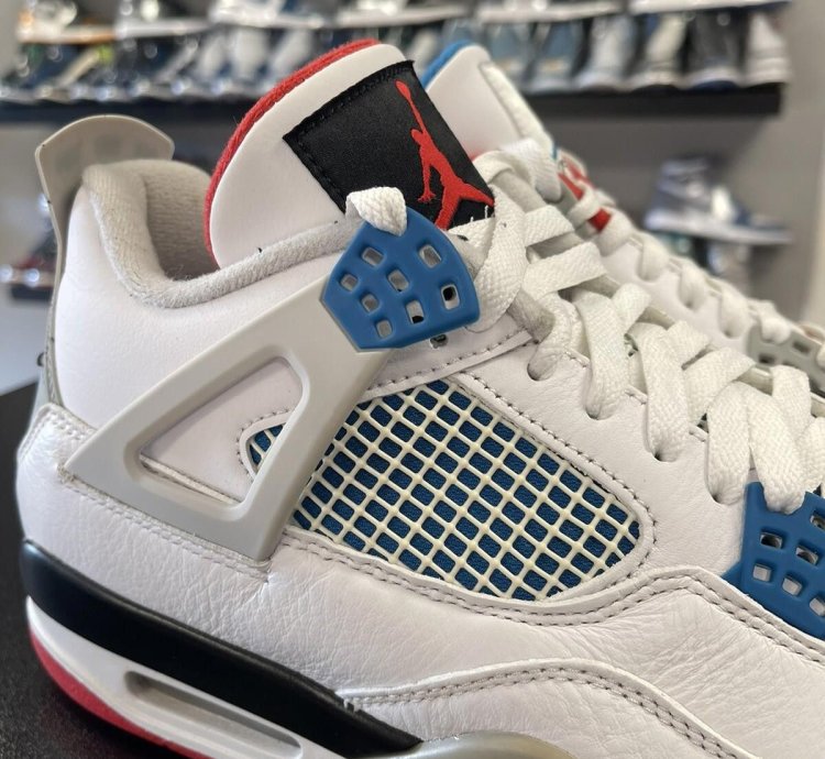 Size 11 - Jordan 4 Retro What The 4 Fire Red Military Blue