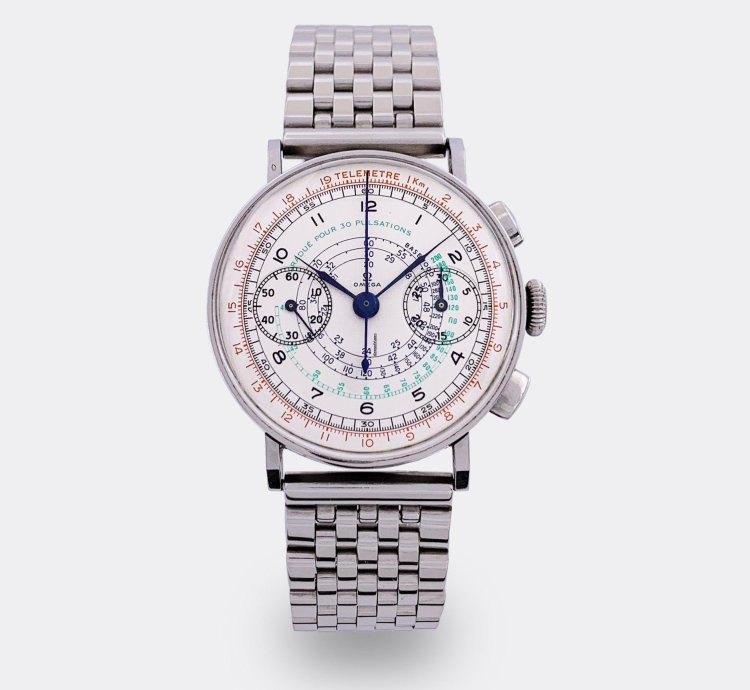 Omega Classic Jumbo Sport Racing Chronograph Multicolored Multiscale Dial Cal 33 3 1930s