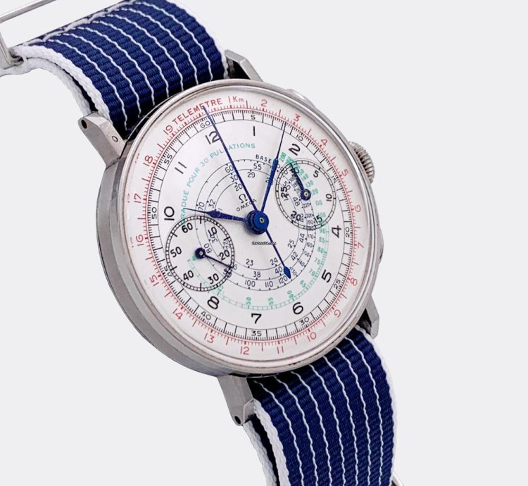 Omega Classic Jumbo Sport Racing Chronograph Multicolored Multiscale Dial Cal 33 3 1930s