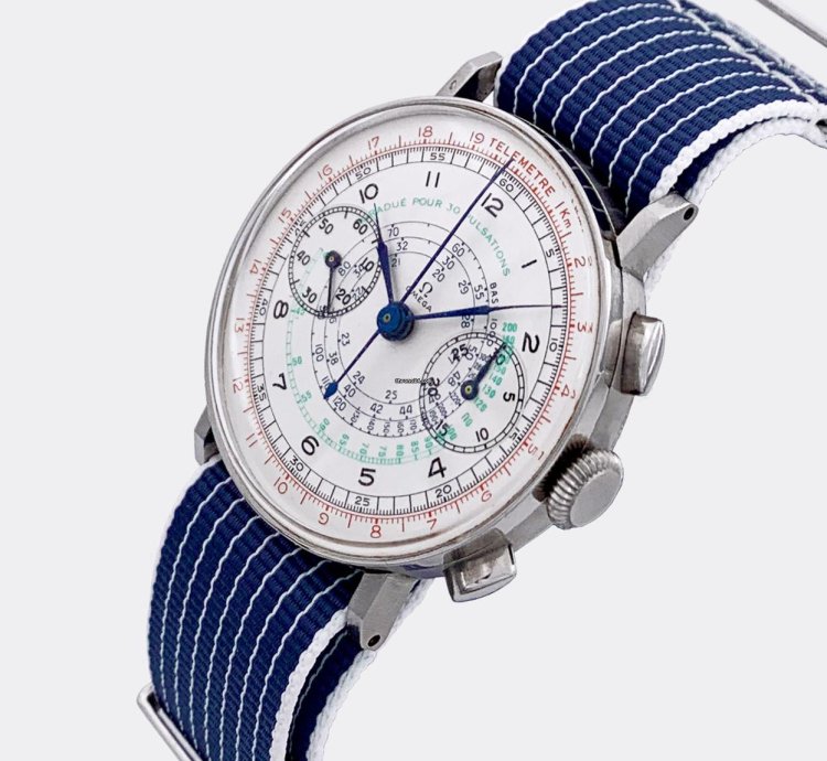 Omega Classic Jumbo Sport Racing Chronograph Multicolored Multiscale Dial Cal 33 3 1930s