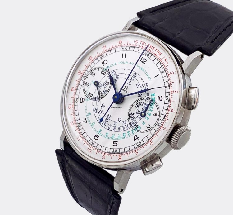 Omega Classic Jumbo Sport Racing Chronograph Multicolored Multiscale Dial Cal 33 3 1930s