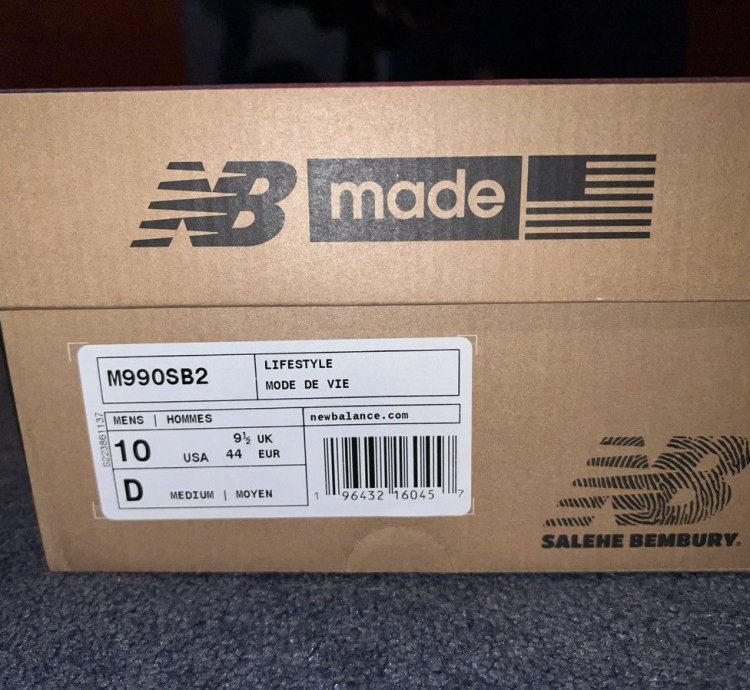 Salehe Bembury New Balance 990v2 Sand Be The Time