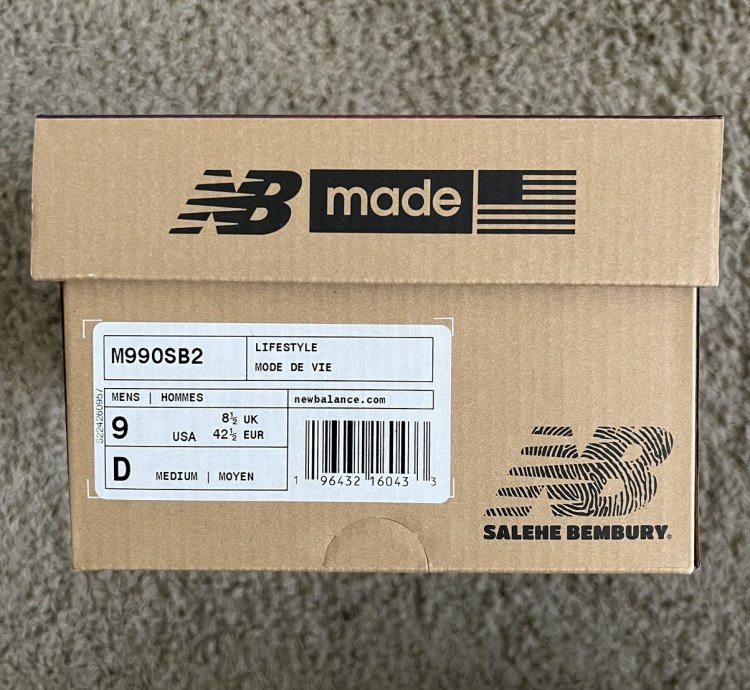 Salehe Bembury New Balance 990v2 Sand Be The Time Size 9