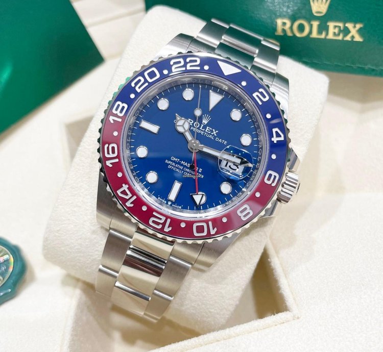 Rolex Gmt-master Ii Unworn 126719 Gmt-master Ii White Gold Pepsi Blue Dial Oyster Bracelet