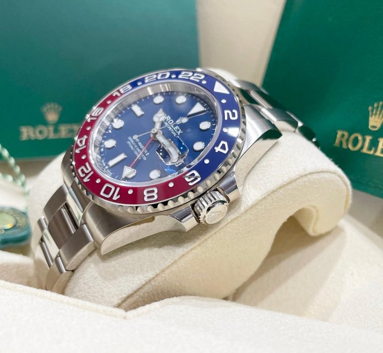Rolex Gmt-master Ii Unworn 126719 Gmt-master Ii White Gold Pepsi Blue Dial Oyster Bracelet