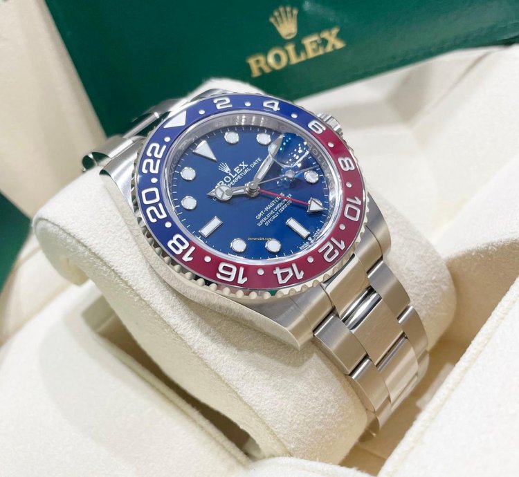 Rolex Gmt-master Ii Unworn 126719 Gmt-master Ii White Gold Pepsi Blue Dial Oyster Bracelet