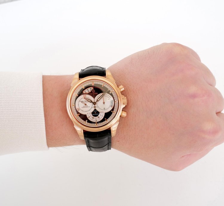Omega Co-axial Chronoscope 18k Rose Gold Chronograph 41