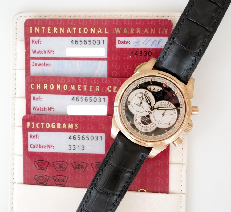 Omega Co-axial Chronoscope 18k Rose Gold Chronograph 41
