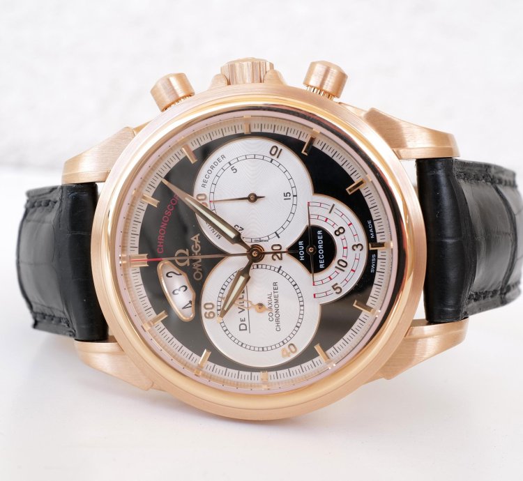 Omega Co-axial Chronoscope 18k Rose Gold Chronograph 41