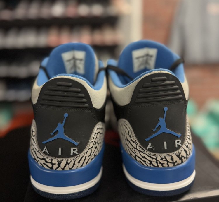 Size 12 - Air Jordan 3 Retro Sport Blue Black 2014 Rare