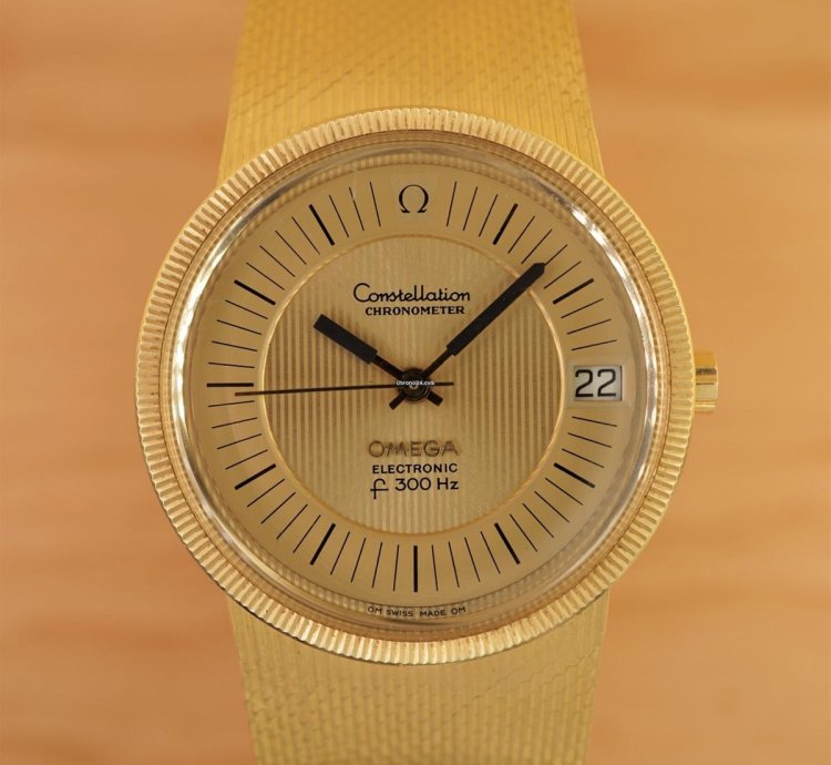 Omega Constellation 18k Constellation F300hz Electronic Chronometer Tuningfork