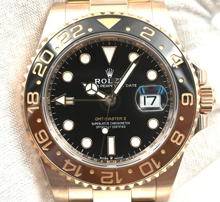 Rolex Gmt-master Ii Unworn Gmt-master Ii 40mm Rootbeer Rose Gold Bracelet 126715chnr Box Papers 2024