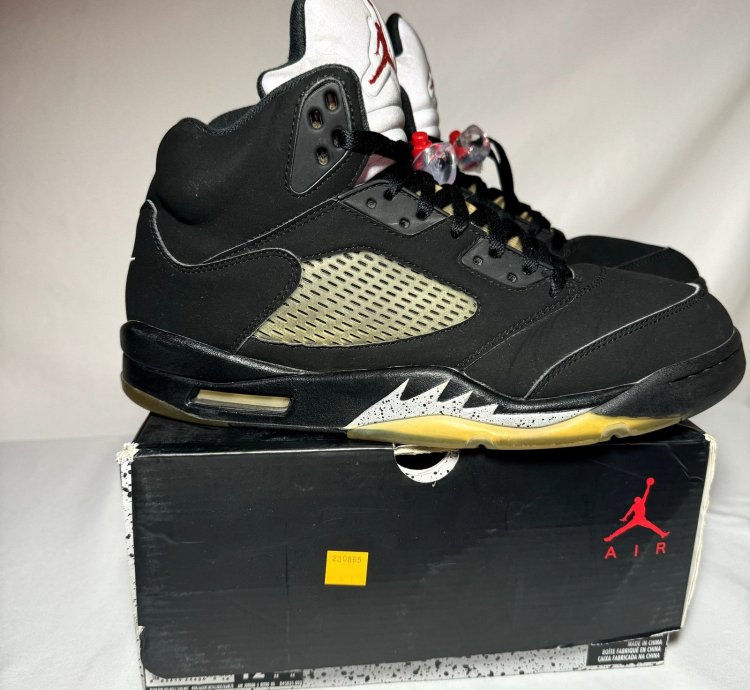 Size 12 - Nike Air Jordan 5 Retro Og Metallic Men Shoes