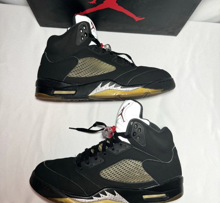 Size 12 - Nike Air Jordan 5 Retro Og Metallic Men Shoes