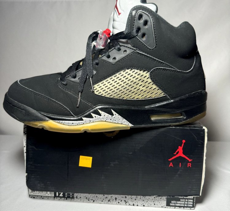Size 12 - Nike Air Jordan 5 Retro Og Metallic Men Shoes