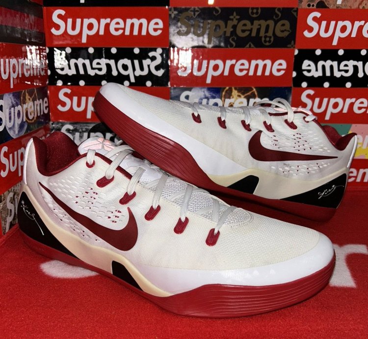 Nike Kobe 9 Em Tb White Gym Red - 685776 160 Size 17