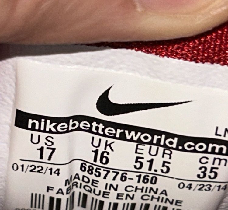Nike Kobe 9 Em Tb White Gym Red - 685776 160 Size 17