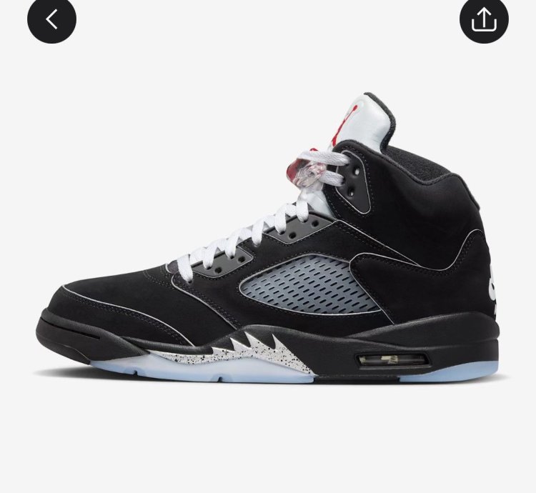 Size 13 - Air Jordan 5 Retro Og Black Metallic Reimagined