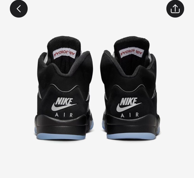 Size 13 - Air Jordan 5 Retro Og Black Metallic Reimagined