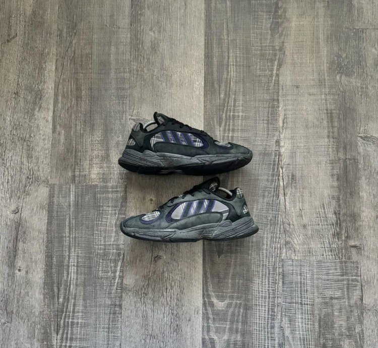 Adidas Yung-1 Purple Plaid 9m