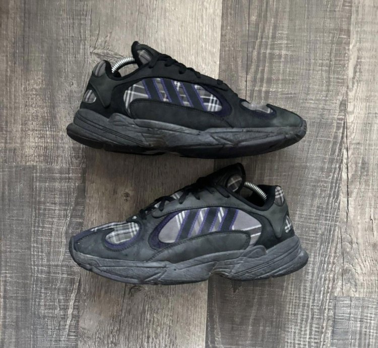 Adidas Yung-1 Purple Plaid 9m