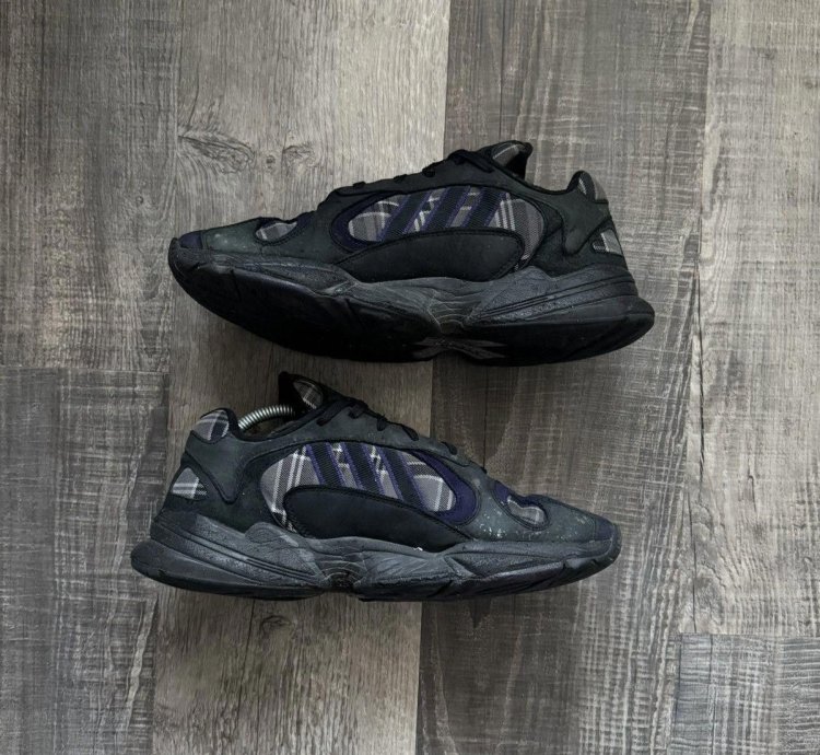 Adidas Yung-1 Purple Plaid 9m