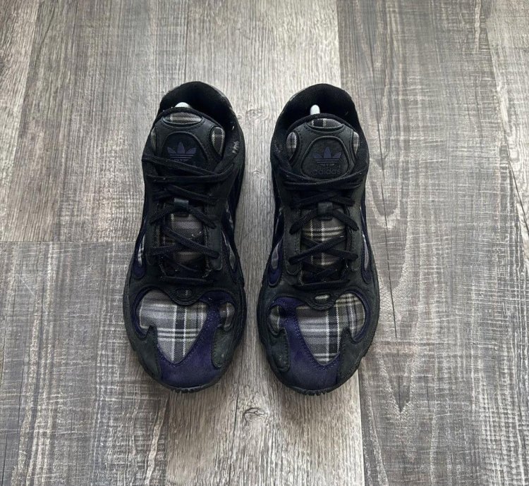 Adidas Yung-1 Purple Plaid 9m