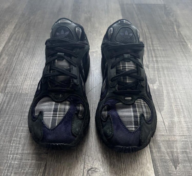 Adidas Yung-1 Purple Plaid 9m