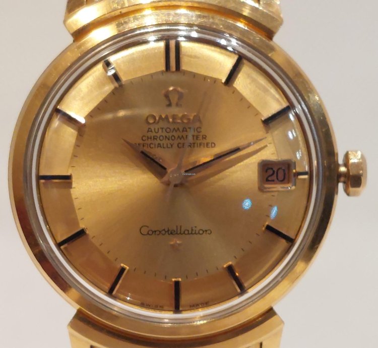 Omega Constellation Chronometer Calendar Grand Luxe Pie Pan 67004 Ot16963