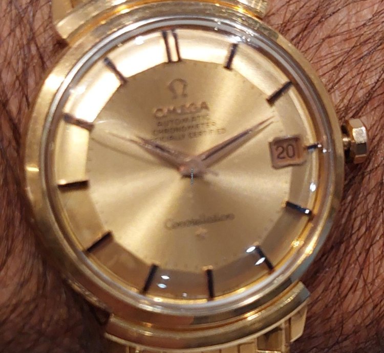 Omega Constellation Chronometer Calendar Grand Luxe Pie Pan 67004 Ot16963