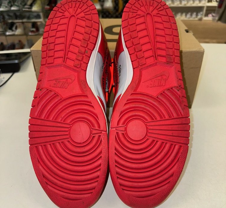 Size 15 - Nike Dunk Low Off-white University Red 2019