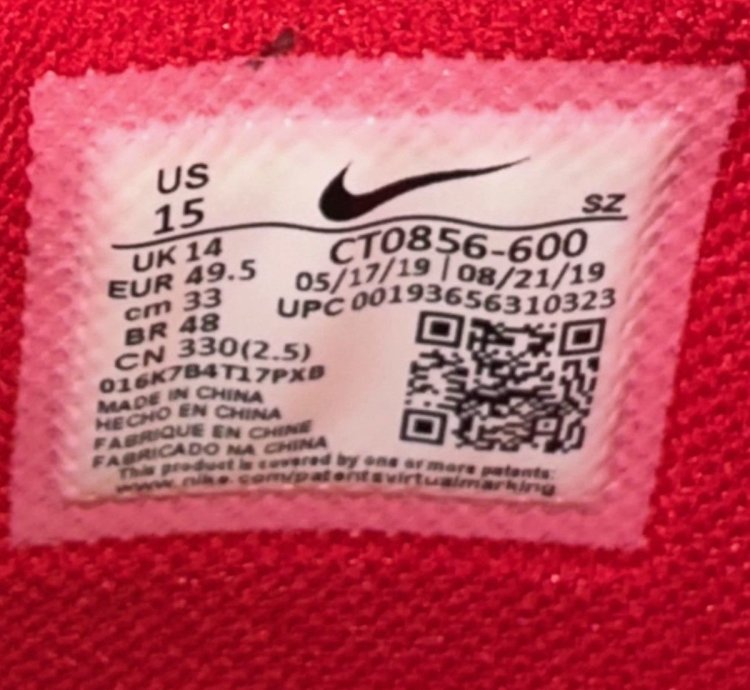 Size 15 - Nike Dunk Low Off-white University Red 2019