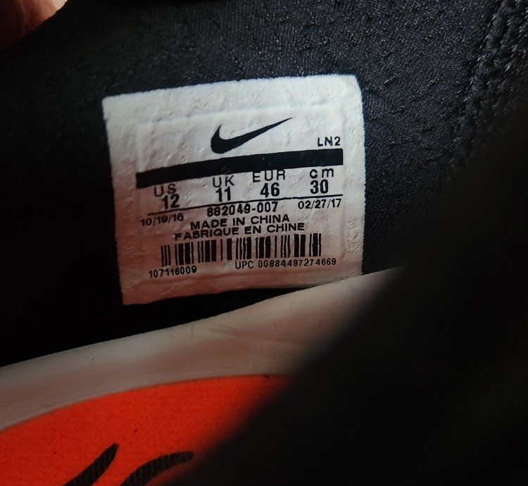 Nike Kobe Ad Nxt Black White Basketball 882049-007 Size 12