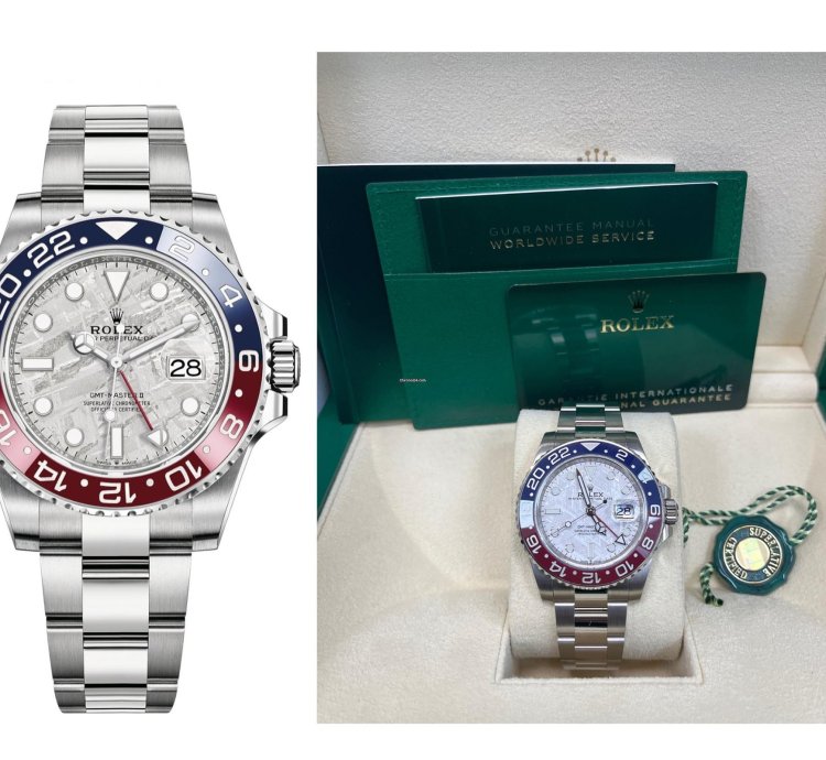 Rolex Gmt-master Ii White Gold Gmt-master Ii 40 Watch - Blue And Red Pepsi Bezel - Meteorite Dial - Oyster