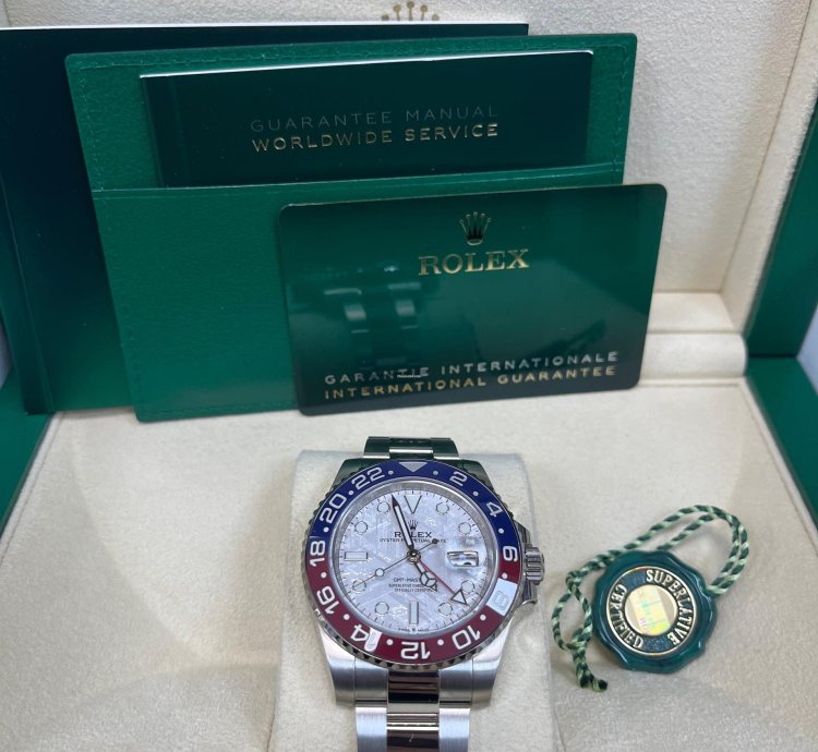 Rolex Gmt-master Ii White Gold Gmt-master Ii 40 Watch - Blue And Red Pepsi Bezel - Meteorite Dial - Oyster