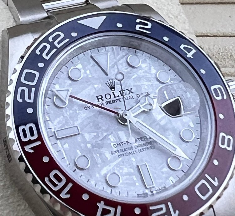 Rolex Gmt-master Ii White Gold Meteorite Dial