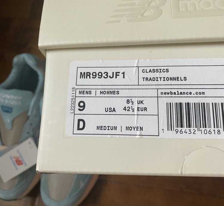 Size 9 New Balance 993 Joe Freshgoods Arctic Blue Mr993jf1